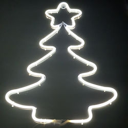 Arbore Decorativ De Crăciun Cu Lumină LED 57cm Alb