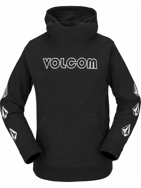 Volcom Fleece - Polar Hanorac pentru copii cu glugă și buzunare Negru HotLapper