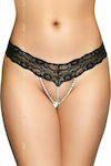 Softline 2491 Femei Sexy Șir de caractere Black