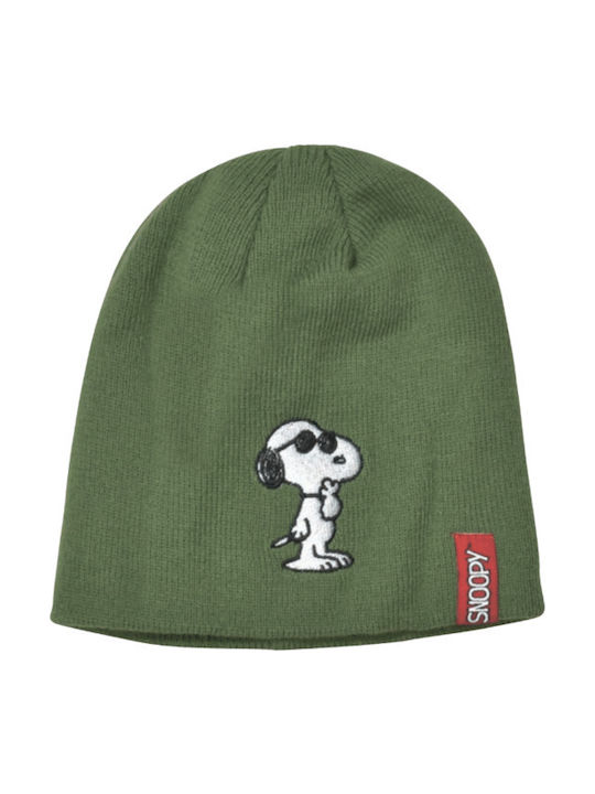 Stamion Snoopy Kids Beanie Knitted Green