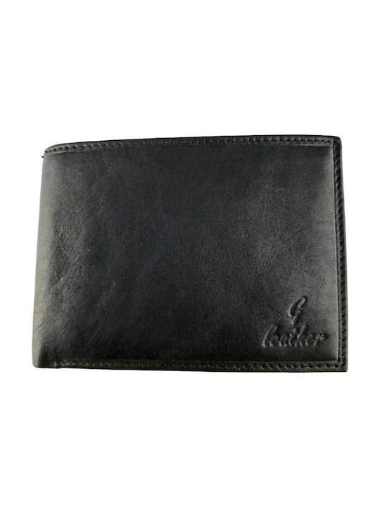 Ginis WVT 8 Men's Leather Wallet Black