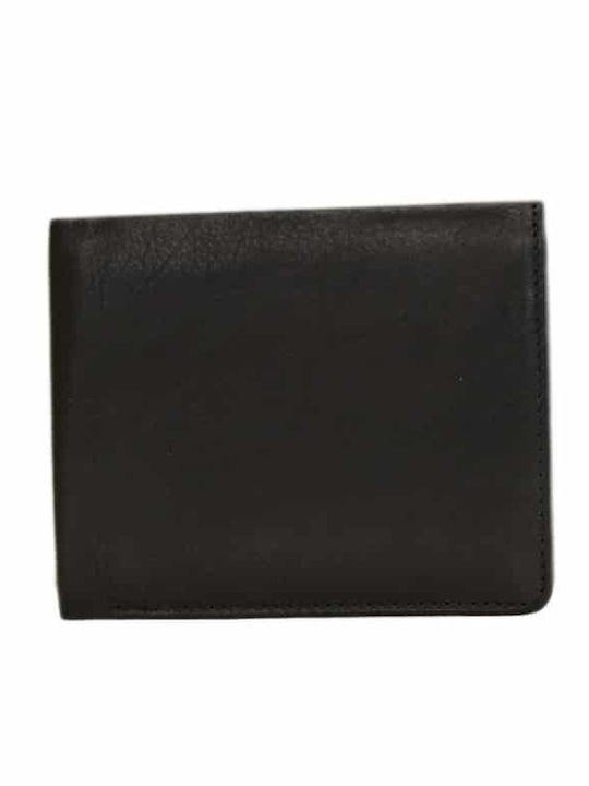 Ginis Δερμάτινο Ανδρικό Πορτοφόλι Μαύρο