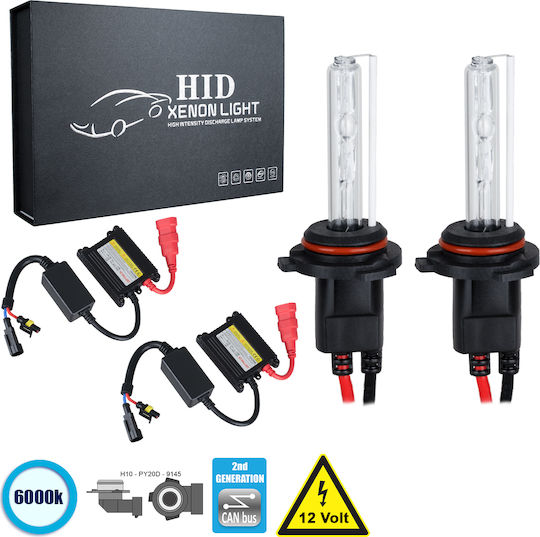 GloboStar GloboStar Autolampen H10 Canbus Xenon 6000K Kaltes Weiß 9-16V 70W 2 Stück