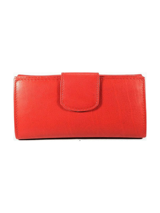 Ginis CG-341 Large Leather Women's Wallet Red