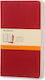 Moleskine Cahiers Large Σετ 3 Σημειωματάρια 16 Φύλλων Ριγέ Κόκκινα