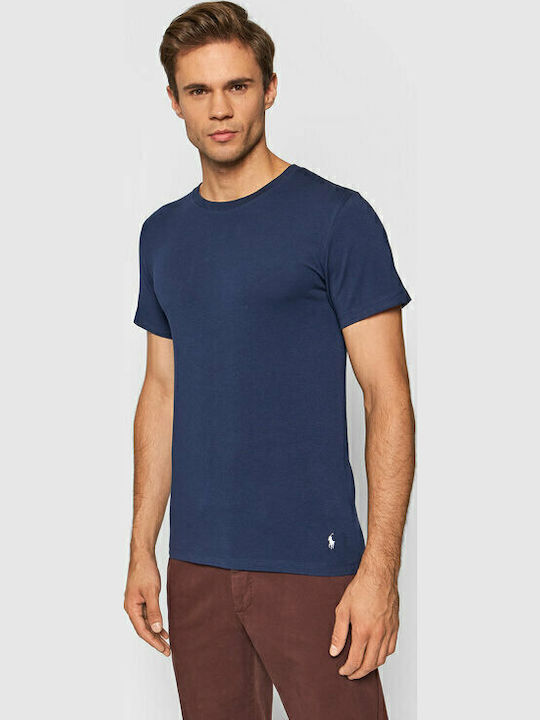 Ralph Lauren Ανδρικές Φανέλες Κοντομάνικες σε Navy Μπλε Χρώμα 2Pack