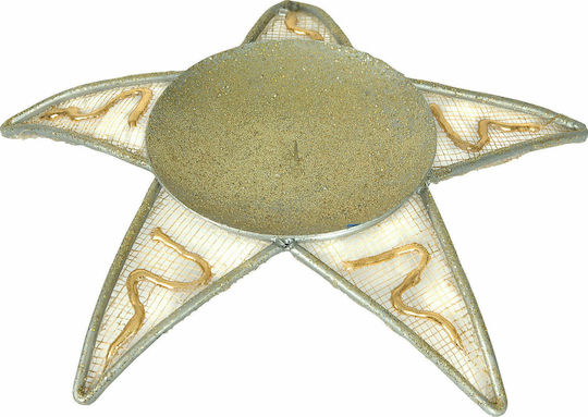 Lianos Christmas Gold Candlestick 23cm