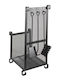 Viometal LTD 531 Монтреал Металик Рафт Съхранение на Дърва 50x38x80см Черен