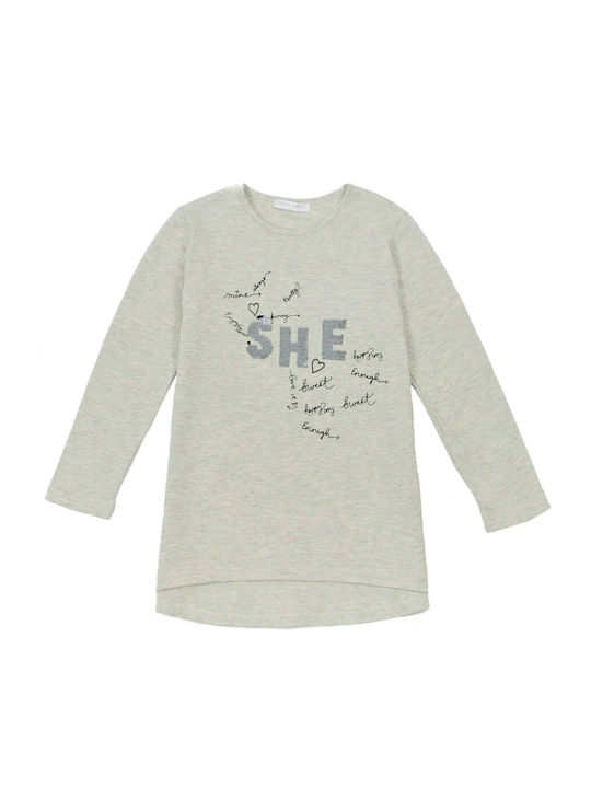 Evita Kids Blouse Long Sleeve Gray