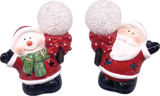 AGC Illuminated Ceramic Snowman 2 Pieces