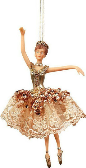 Hängendes Ballerina Ornament Keramisch Gold 10x17cm