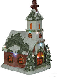 Lianos Christma Lighted Decorative Ceramic Decorative Scenery Battery with Music 71x47x42cm