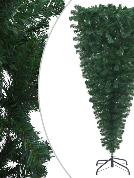 Christmas Reversed Green Tree with Metallic Base H150cm