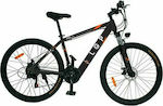 Lamtech Rebel 27.5" Black Men's Electric Mountain Bike with 21 Gears & Disc Brakes