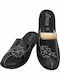 Castor Anatomic Leather Women's Slipper In Black Colour