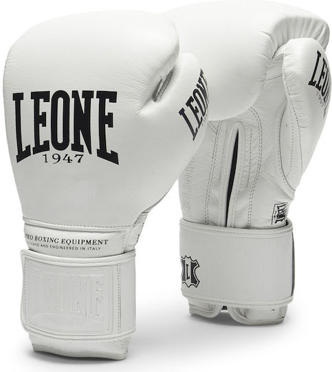 Leone The Greatest Boxing Gloves made of Synthetic Leather for Bag White
