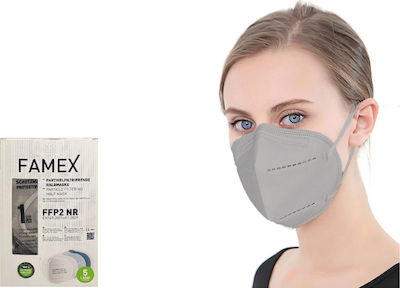 Famex Particle Filtering Half Mask FFP2 NR Schutzmaske FFP2 Gray 50Stück