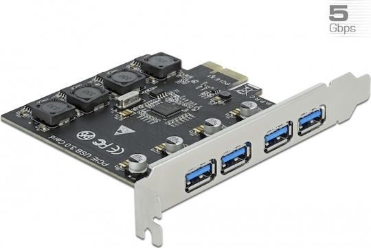 DeLock Κάρτα PCIe σε 4 θύρες USB 3.2
