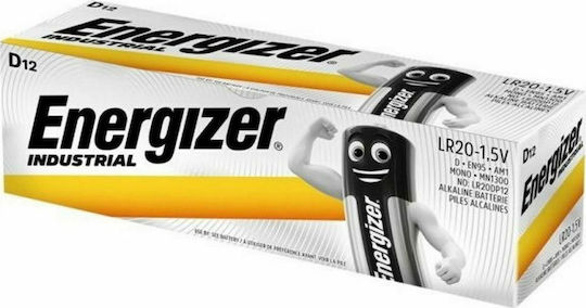 Energizer Industrial Αλκαλικές Μπαταρίες D 1.5V 12τμχ
