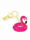 DOIY Keychain Metallic Flamingo