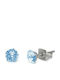 Farma Bijoux Aquamarine Σκουλαρίκια Καρφωτά με Πέτρες Γαλάζια