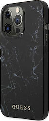 Guess Hardcase Marble Umschlag Rückseite Kunststoff Schwarz (iPhone 13 Pro Max) GUHCP13XPCUMABK