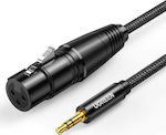 Ugreen AV182 Cablu XLR de sex feminin - 3,5 mm de sex masculin Negru 1m (20763)