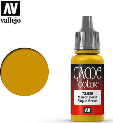 Acrylicos Vallejo Game Model Making Paint Plague Brown 17ml 72.039