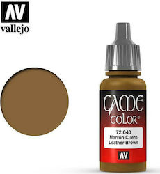 Acrylicos Vallejo Game Model Making Paint Leather Brown 17ml 72.040