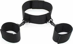 Toyz4lovers Easy Cuffs with Collar Комплект за Връзване на Врат и Крайници в Черно Цвят