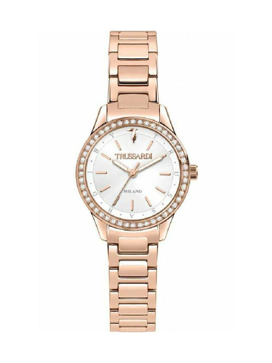 Trussardi T-Sky Watch with Pink Gold Metal Bracelet