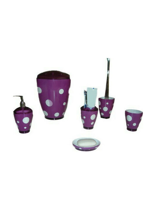 Eurocasa 064, 62, 60, 074, 066, 0068 Set Accesorii Baie Plastic Violet 6buc