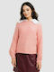 Rut & Circle Women's Long Sleeve Sweater Pink
