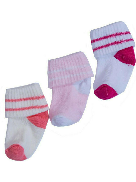 Mon Petit Art Παιδικές Κάλτσες Μακριές Ροζ 3 Ζευγάρια