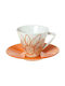 Cryspo Trio Oranie Set of Cups Tea Porcelain Orange 6pcs
