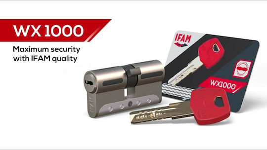 IFAM Lock Cylinder Security with 5 Keys Silver