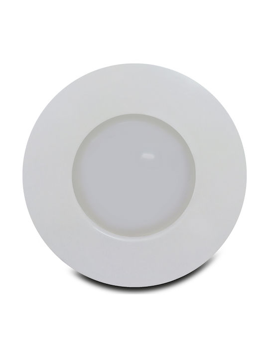 Arapidis Round Metallic Recessed Spot with Socket E14 White 9.5x9.5cm. 1pcs