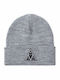 Essentials Triple Triangle Beanie Beanie Knitted in Gray color
