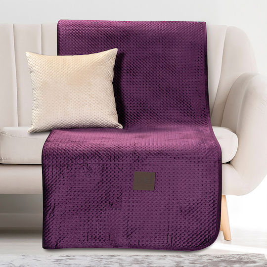 Beauty Home Покривка За Двуместен Диван Космата 180x250см Лилава