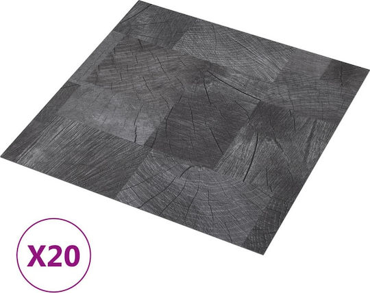 vidaXL Комплект Пластмасов Под PVC с 20 Плочки 2мм Д30.5брxШ30.5бр Gray