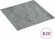 vidaXL Plastic Floor Set PVC with 20 Tiles 2mm L30.5pcsxW30.5pcs Gray