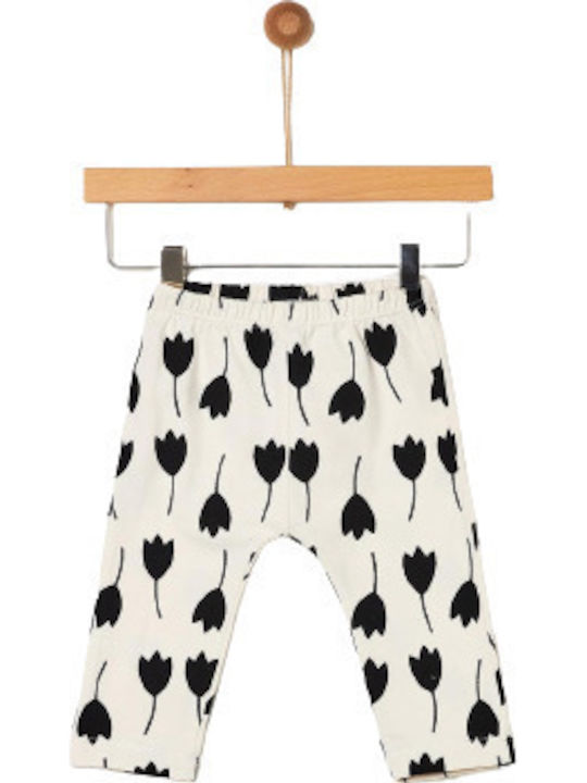 Yell Oh! Kids Legging Capri White Tulips