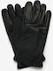 Barbour Men's Leather Gloves Black Hebden