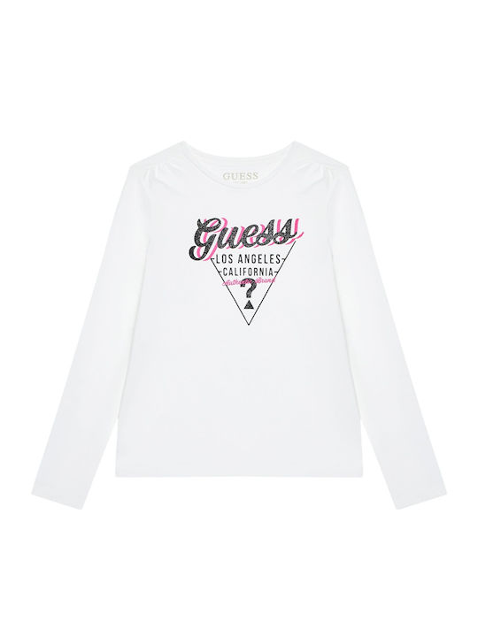 Guess Kinder Shirt Langarm Weiß