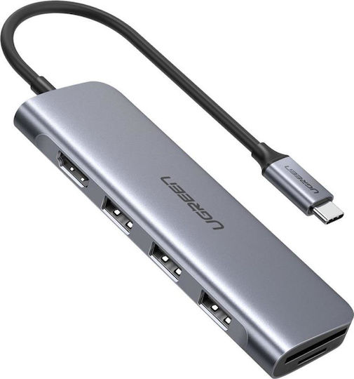 Ugreen CM511 USB-C Docking Station with HDMI 4K PD Silver