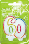 Amscan Polka Dots Birthday Candle Number Multicolored 2pcs 996457