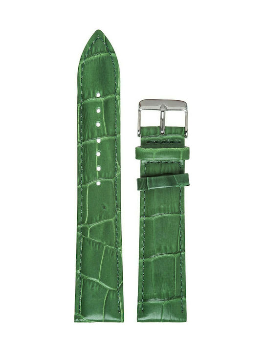 Tzevelion ART521 Δερμάτινο Λουράκι Πράσινο 12mm