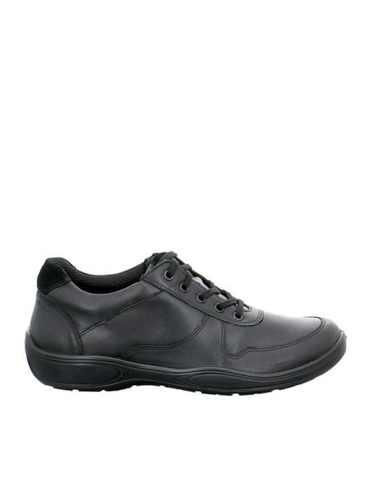 Jomos Leder Herren Freizeitschuhe Anatomisch Schwarz