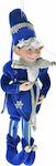 Iliadis Christmas Fabric Elf Figure Blue 30cm