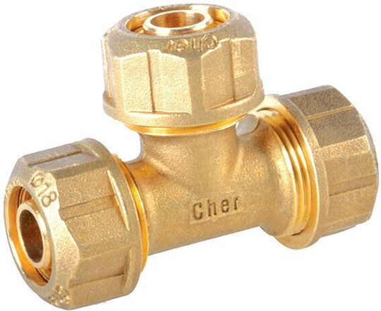 Cherbros T-Stück zum Verbinden von Mehrschichtrohren 16 mm C0830161620